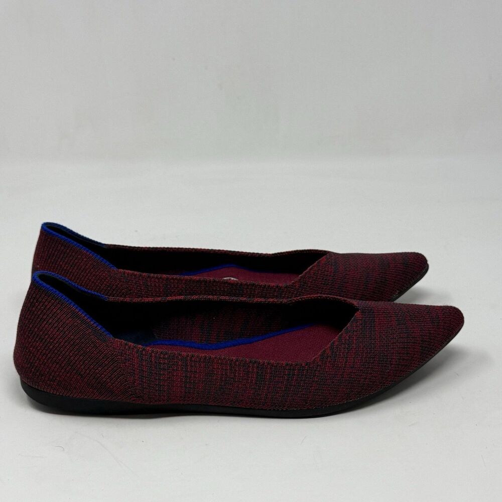 Rothy’s The Point Crimson Ballet Flat Womens 7.5 Red  Flecked Slip On Shoes